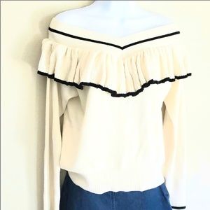 Anthropologie off shoulder sweater
